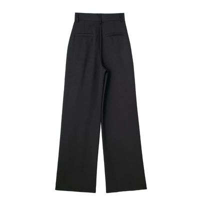 Hochtaillierte Loose Fit Cropped Wide-Leg Trousers