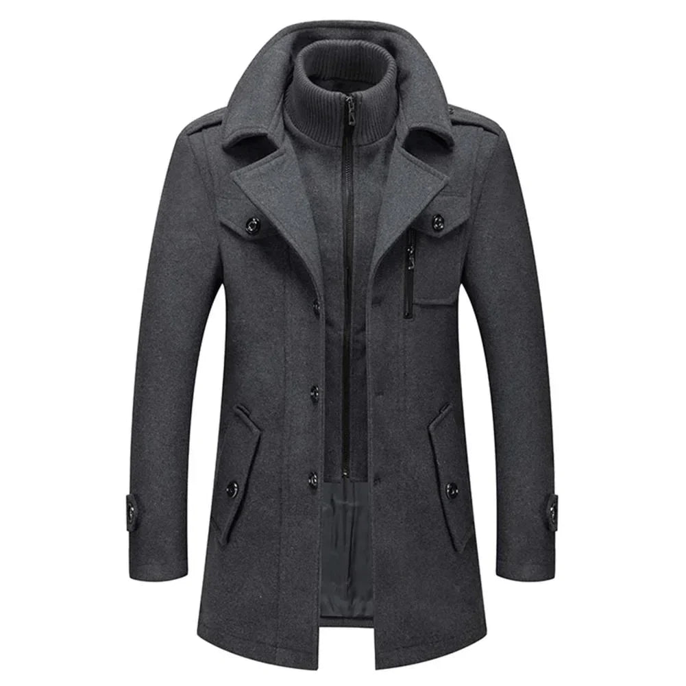 MAYFAIR TAILORS - ZIPPED PEACOAT