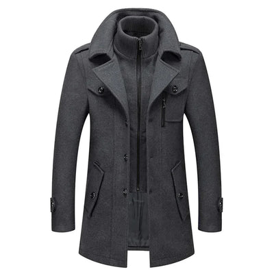 MAYFAIR TAILORS - ZIPPED PEACOAT