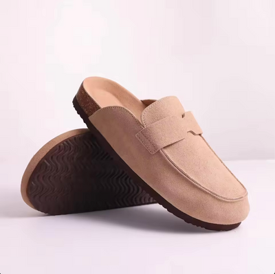 Valeriana™ | Crestar Classic Cork Suede Mules – Supportive & Stylish Unisex Slippers