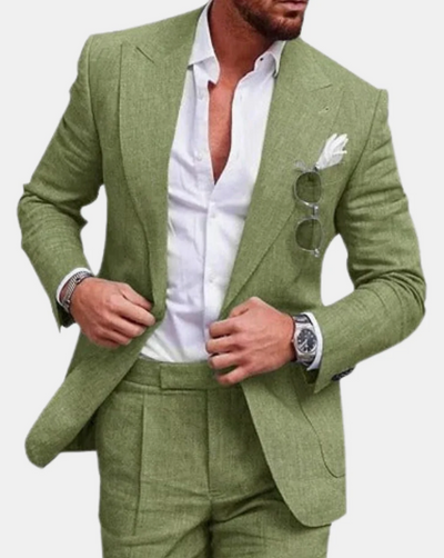 Men’s Slim Fit Linen Suit