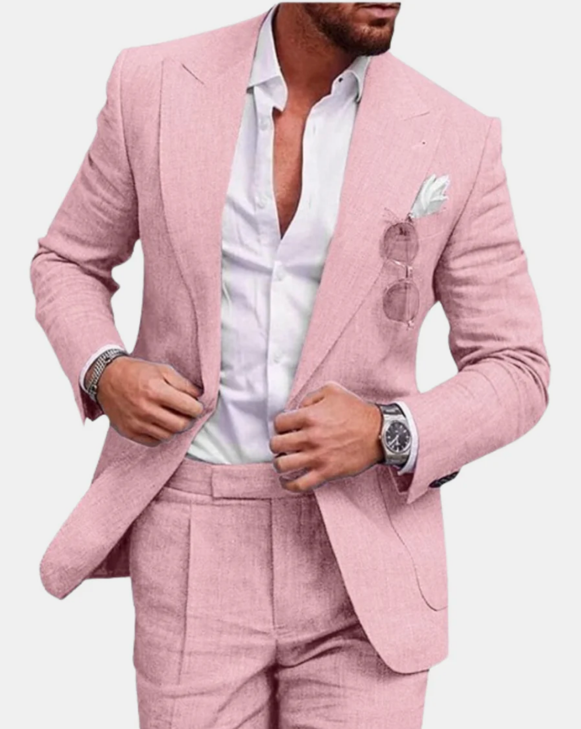 Men’s Slim Fit Linen Suit