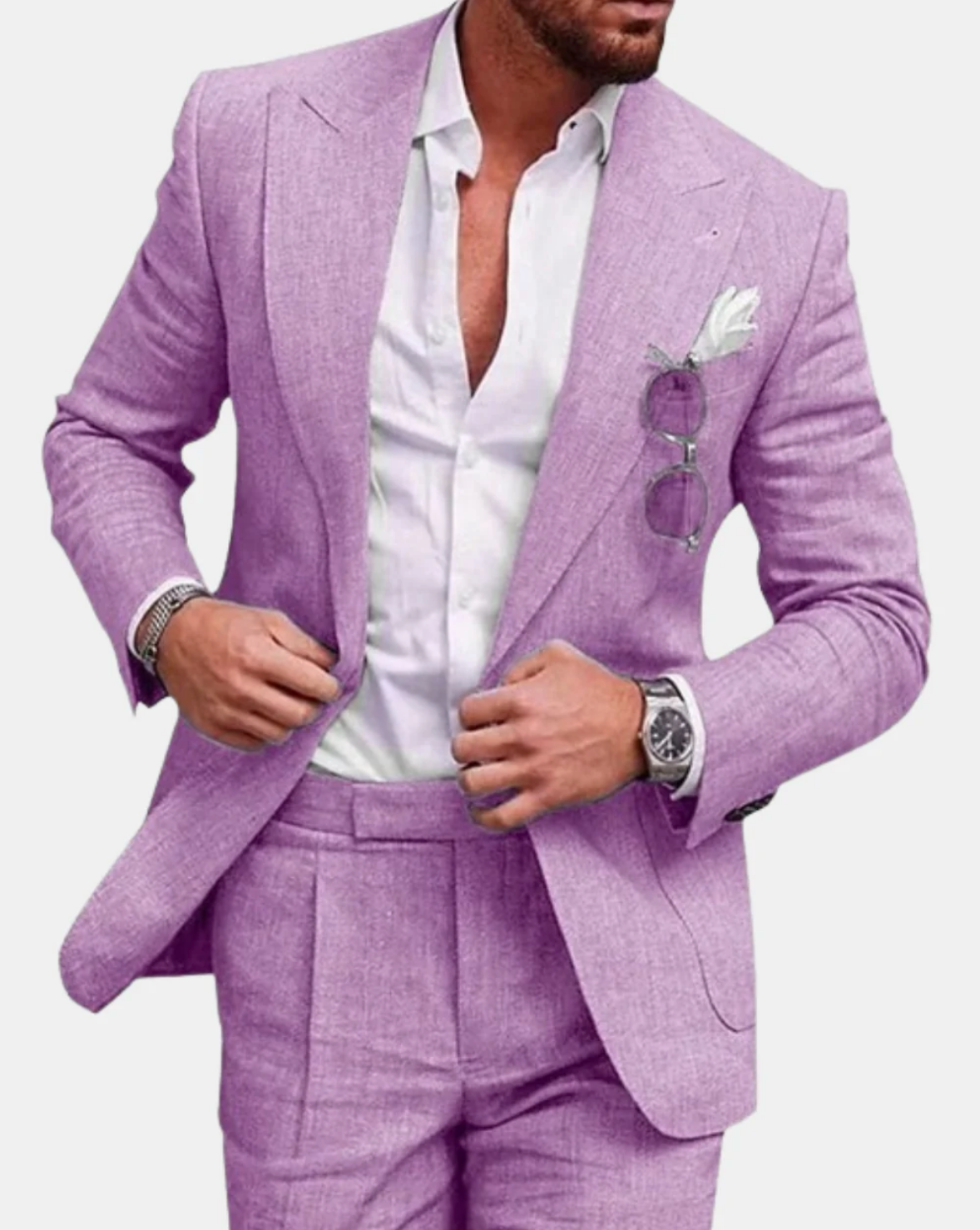 Men’s Slim Fit Linen Suit