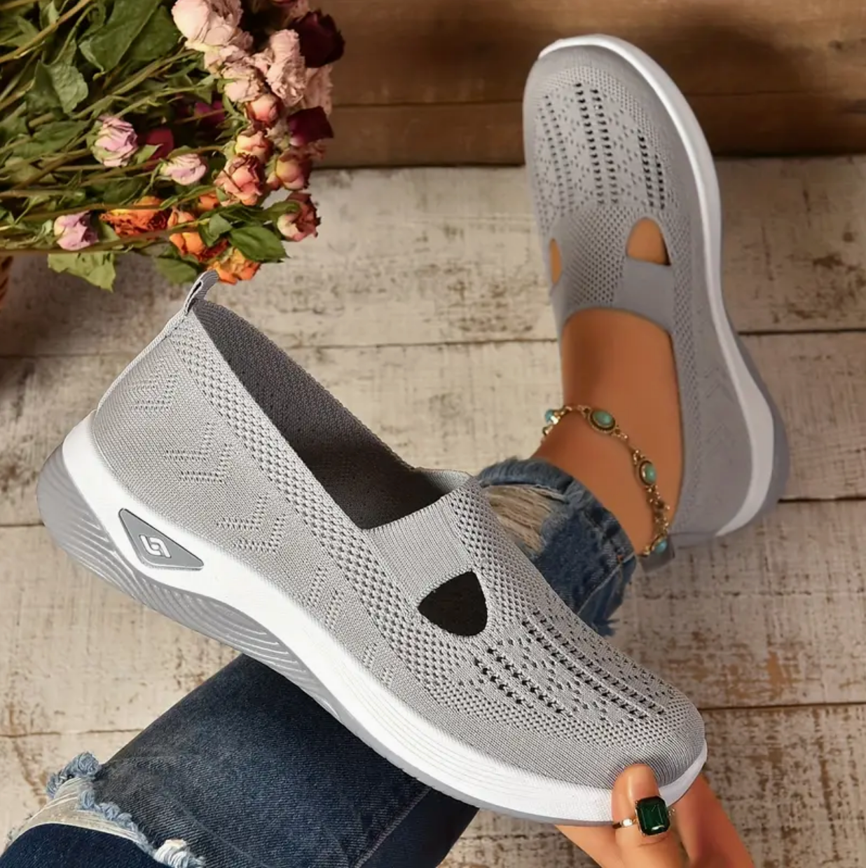 Damen Casual Slip-On Sneakers