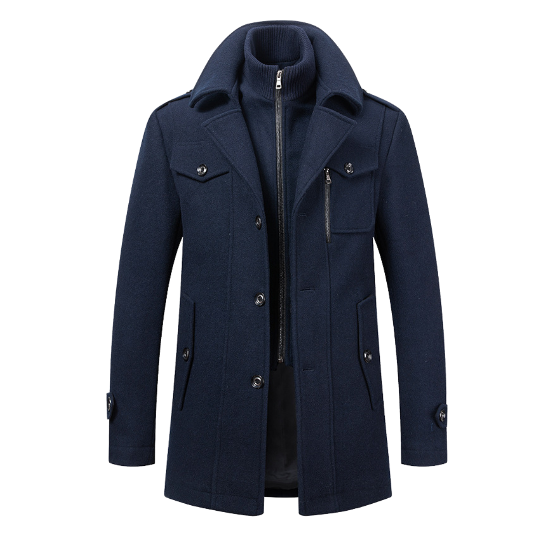 MAYFAIR TAILORS - ZIPPED PEACOAT